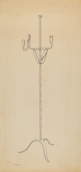 Rush and Candle Stand, c. 1939.