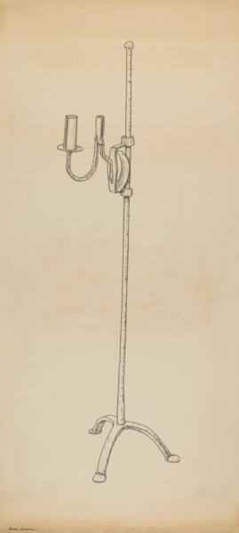 Rush and Candle Stand, c. 1939.