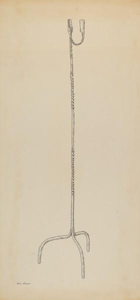 Rush and Candle Stand, c. 1939.