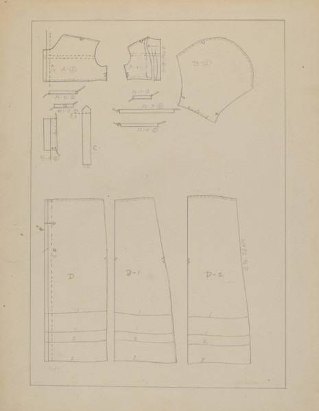 Girl's Dress (Pattern), c. 1937.