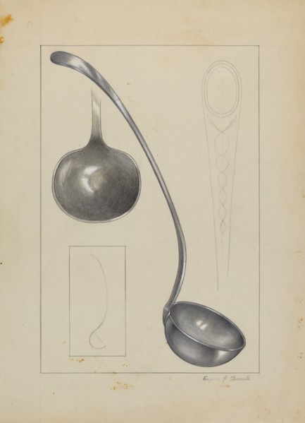 Silver Gravy Ladle, 1935/1942.