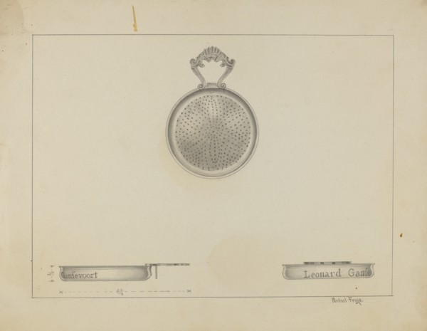 Silver Lemon Strainer, c. 1936.