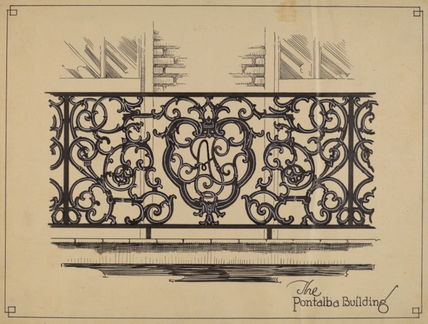 Cast Iron Balcony Rail, c. 1936.