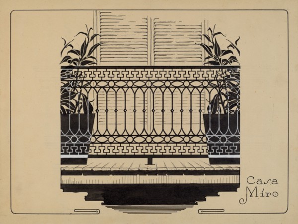 Cast Iron Balcony Rail, c. 1936.