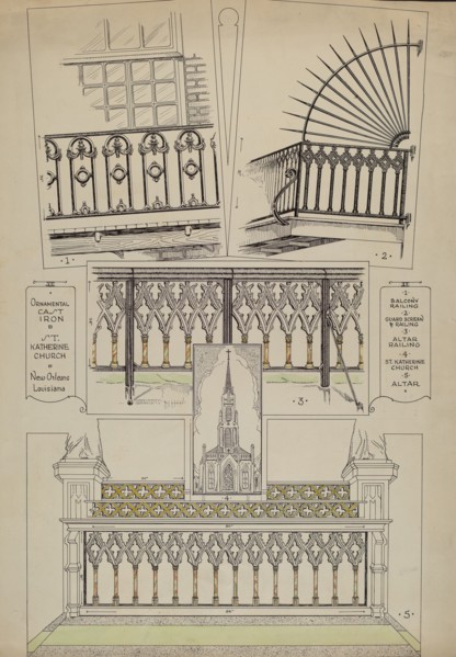 Cast Iron Balcony Rail, c. 1936.