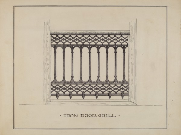 Cast Iron Balcony Railing, c. 1936.