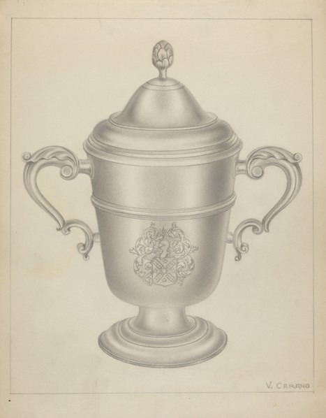 Silver Cup with Cover, c. 1937.