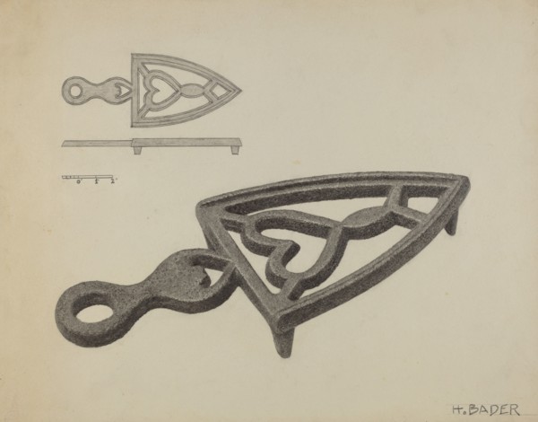 German Flat-iron Holder, c. 1938.