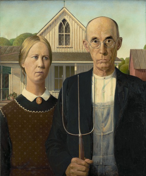 American Gothic, 1930. Creator: Wood, Grant (1891-1942).