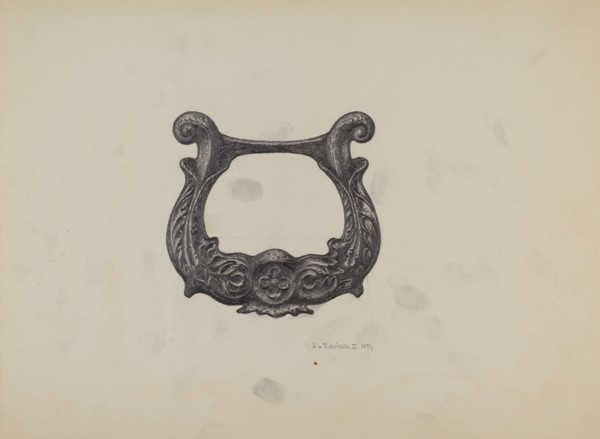 Cast Iron Foot Scraper, 1937.