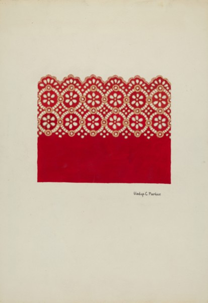 Embroidery for Dress, c. 1936.
