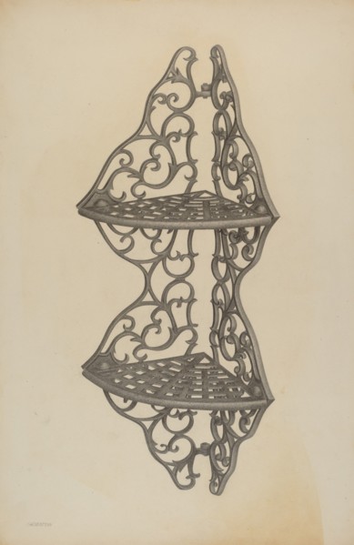 Corner Shelf Bracket, c. 1940.