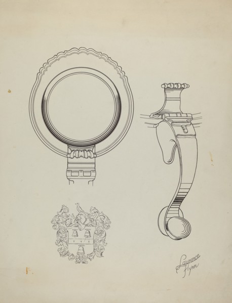 Silver Tankard: Details, c. 1938.