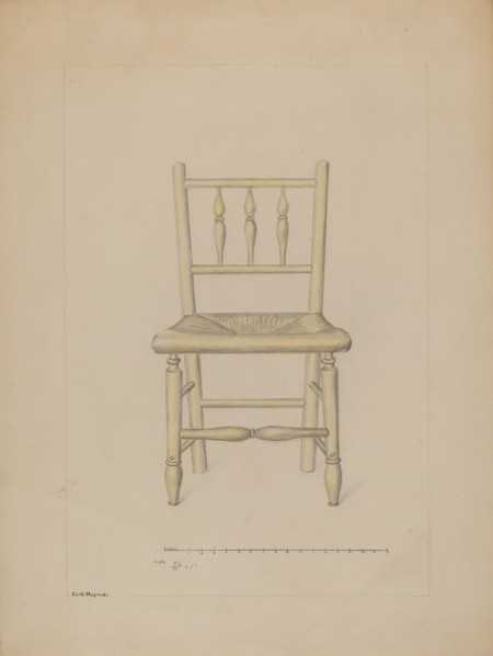Small Rush Bottom Chair, c. 1936.