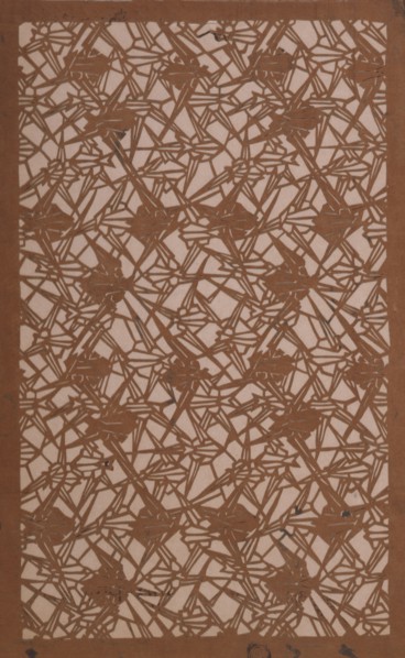 Katagami stencil, between 1900 and 1952.