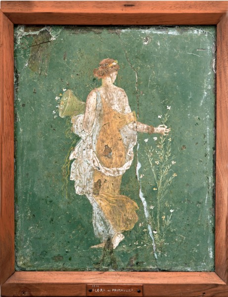 Flora, 1st century. Creator: Roman-Pompeian wall painting.