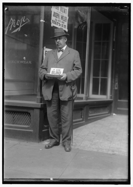 Blind man, between 1914 and 1918. Creator: Harris & Ewing.