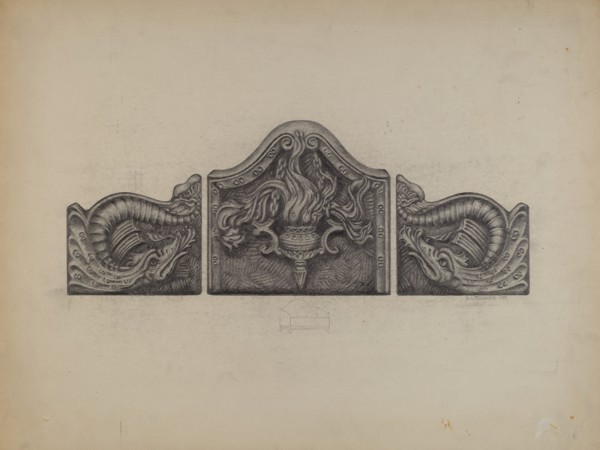 Coal Grate for Fireplace, 1937.