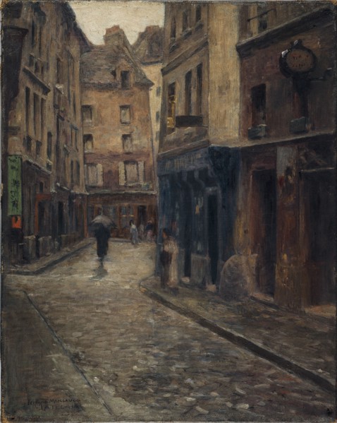 Rue de Lanneau. In rain , c1902.