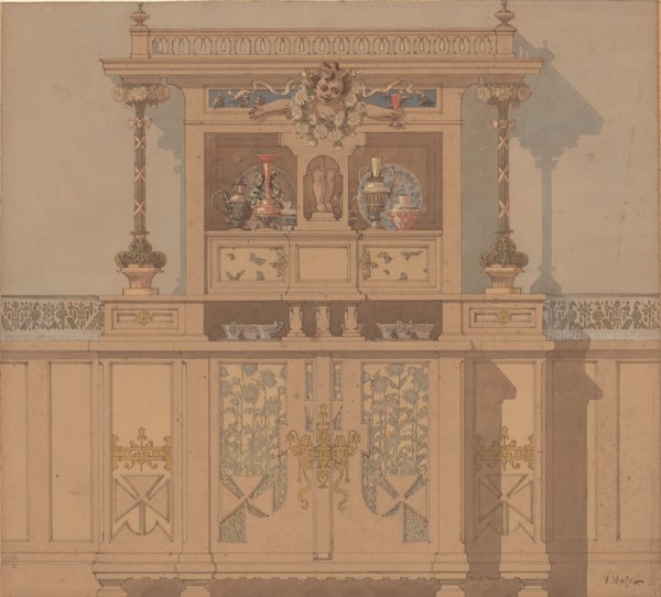 Design for Breakfront, 1900.