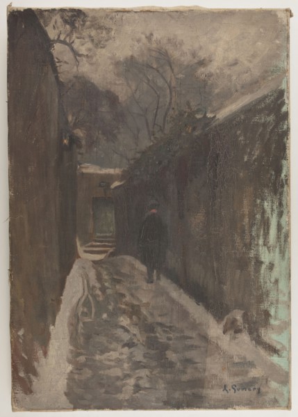 Rue Berton under snow, 1901.