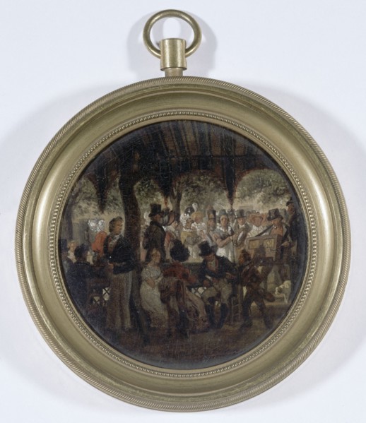 Concert in a public garden, c1820.
