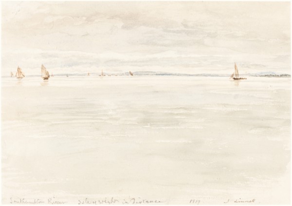 Sailboats on Southampton River, 1819. Creator: John Linnell the Elder.