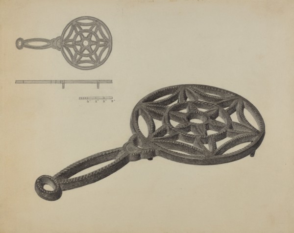 Pa. German Flat-iron Holder, c. 1938.