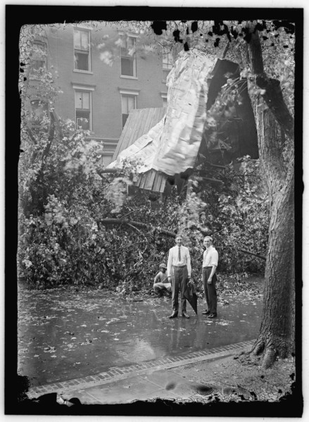 Storm damage, between 1913 and 1918.
