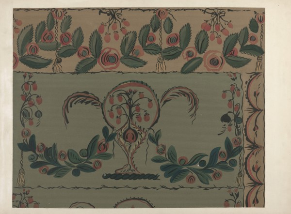 Hand Painted Wall (Detail), c. 1939.