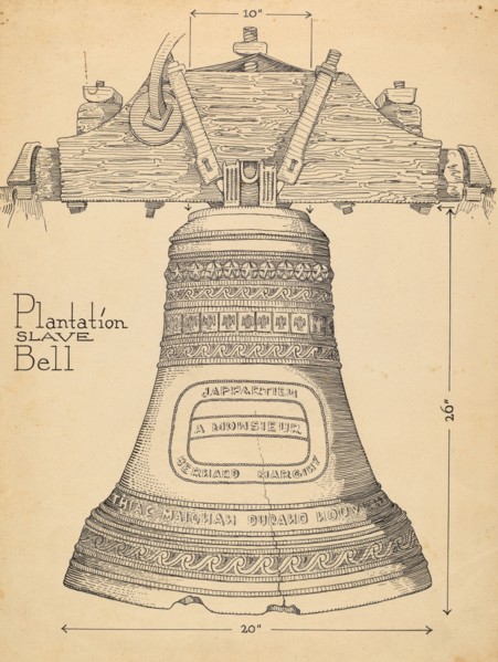 Fontainbleau Plantation Bell, c. 1936.