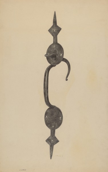Door Handle with Thumb Press, c. 1939.