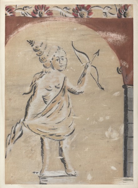 Free Hand Decorated Wall, c. 1940.