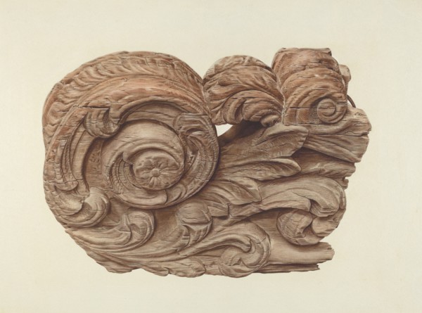 Billethead from Ship "Favorite", c. 1938.