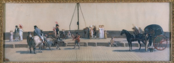 Le passage du pont Royal, c1800.