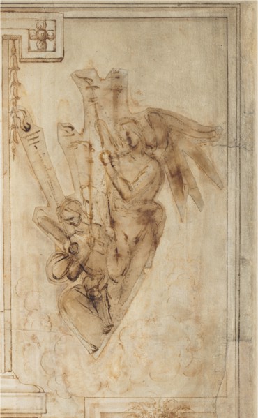 Two Angels Carrying Torches, c. 1501.