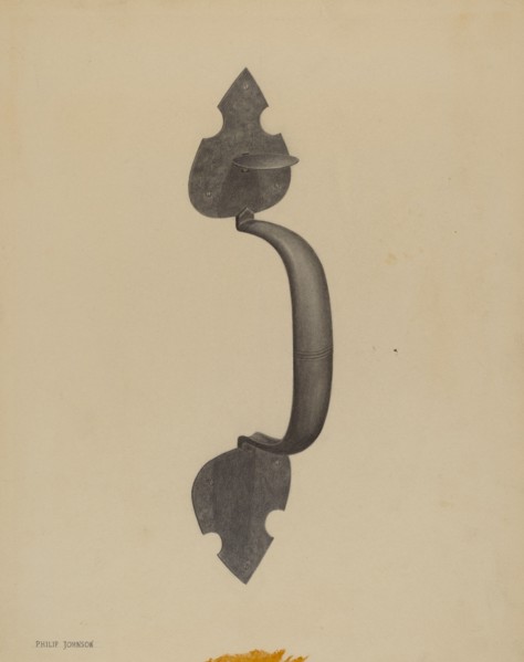 Door Handle with Thumb Press, c. 1937.