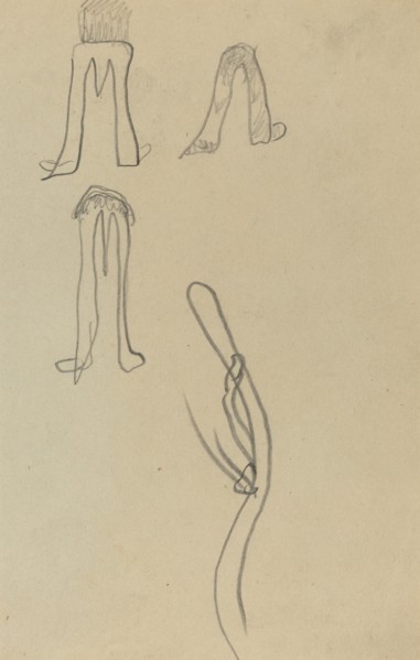Four Fantastic Forms [recto], 1884-1888.