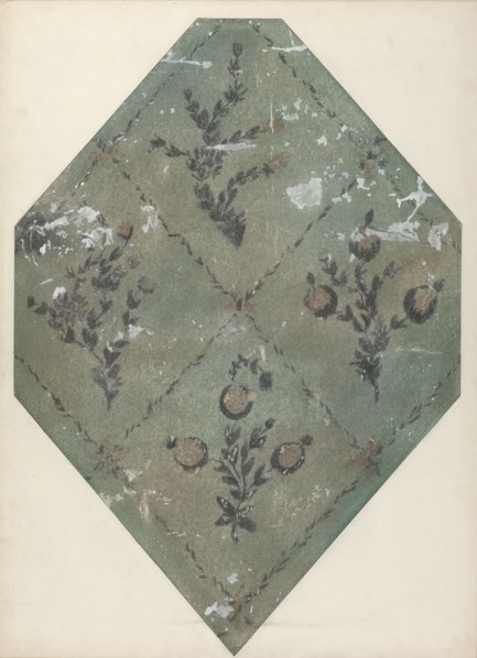 Hand Painted Wall (Detail), c. 1940.