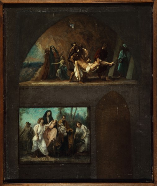 Flight to Egypt and the Entombment, c1859.