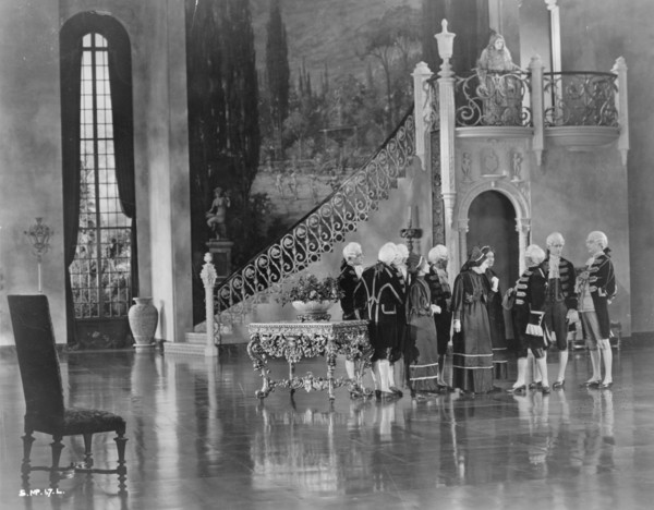 Hollywood set - interior view of palace, 1923.