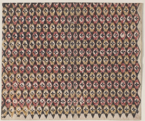 Sheet with overall diamond pattern, 19th century.