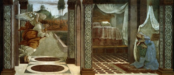The Annunciation, 1481. Creator: Botticelli, Sandro (1445-1510).