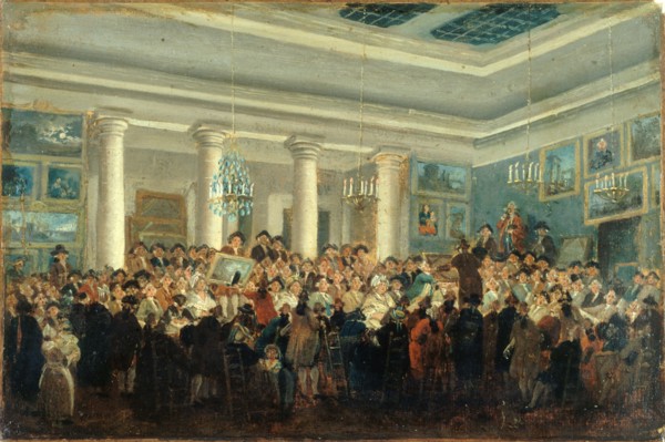 Public sale of paintings, c1785.