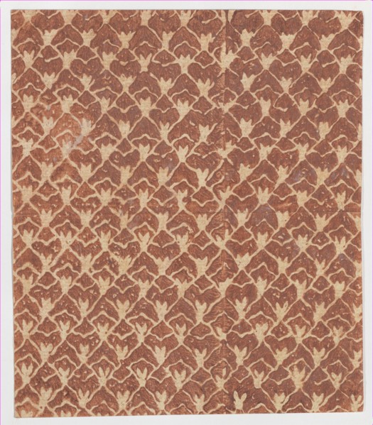 Sheet with overall abstract pattern, 19th century.