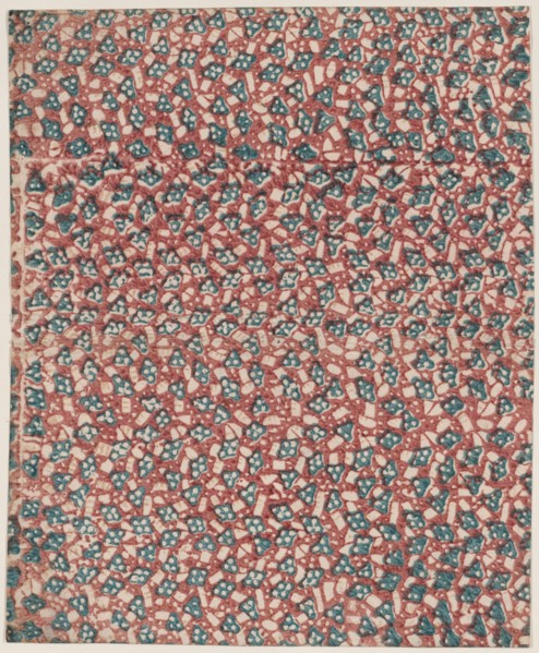 Sheet with overall abstract pattern, 19th century.