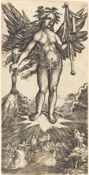 Winged Woman on a Star, c. 1515/1518.