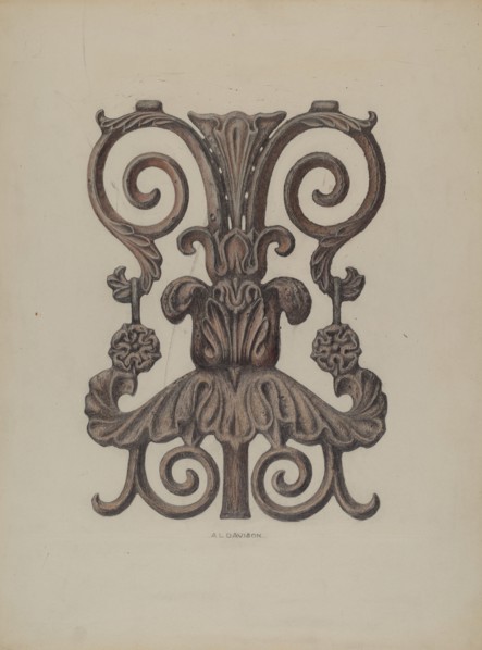 Section of Cast Iron Balcony, c. 1937.