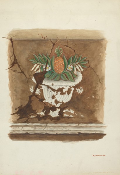 Wall Painting - Pineapple Motif, c. 1937.