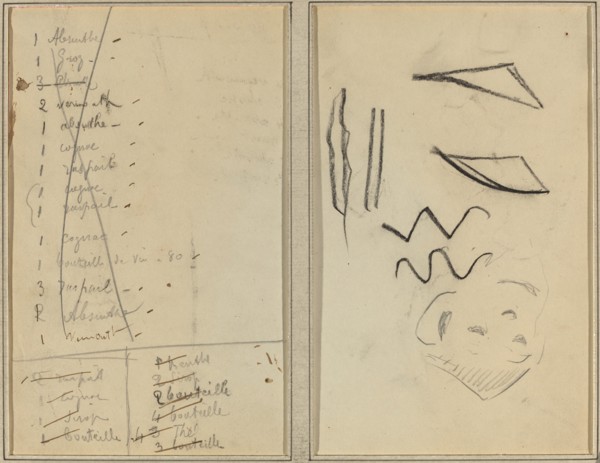 Neige (Snow); Itinerary [recto], 1884-1888.